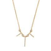 0.22ct 14k Yellow Gold Diamond Necklace